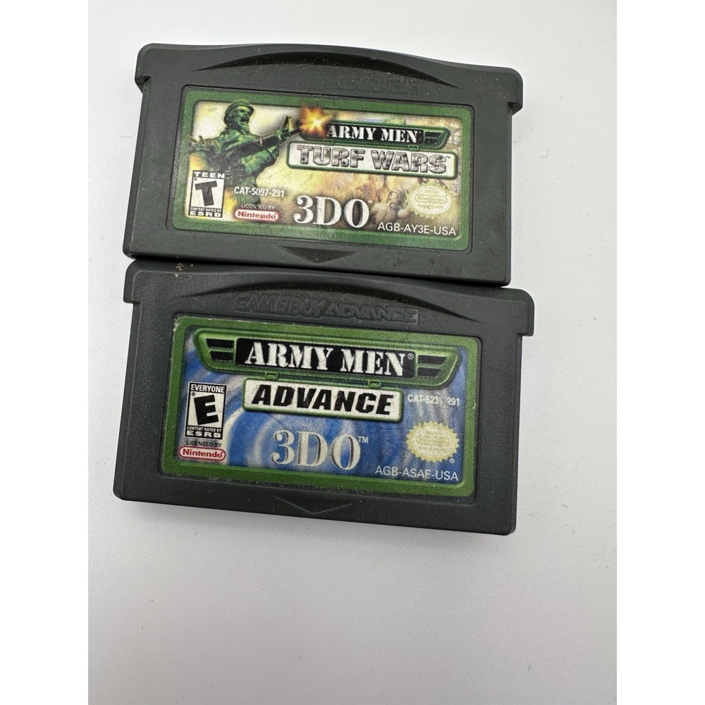 Army Men Advance + Army Men Turf Wars Nintendo Game Boy Advance GBA Lot Of 2